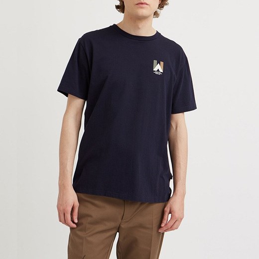 T-shirt męski Wood bez wzorów z krótkimi rękawami 