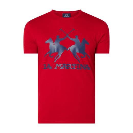 T-shirt męski La Martina z krótkim rękawem bawełniany 