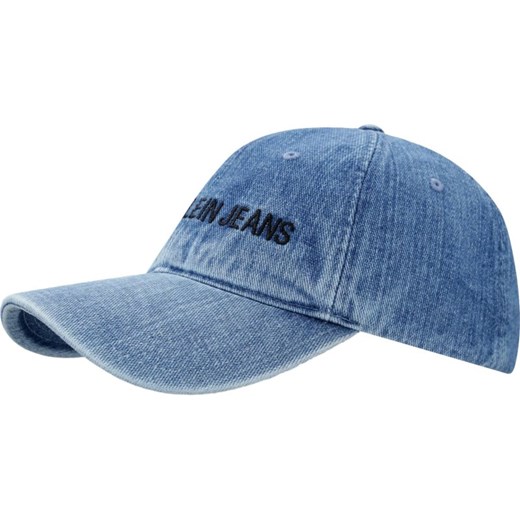 Niebieska czapka z daszkiem męska Calvin Klein z haftem 