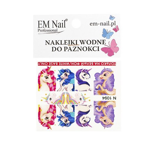 Naklejki wodne do paznokci  Em Nail Professional uniwersalny em-nail.pl
