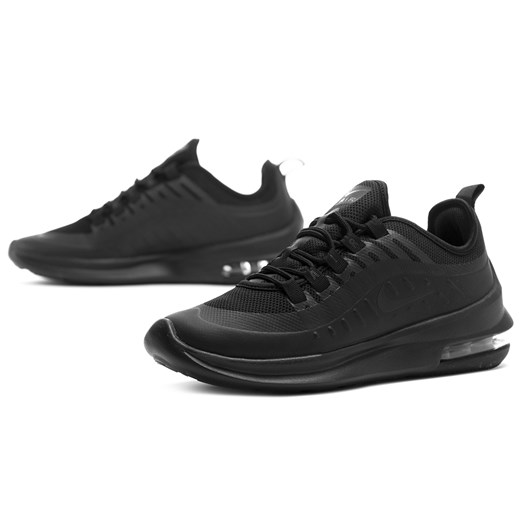 Buty sportowe damskie Nike dla biegaczy czarne bez wzorów na płaskiej podeszwie sznurowane 