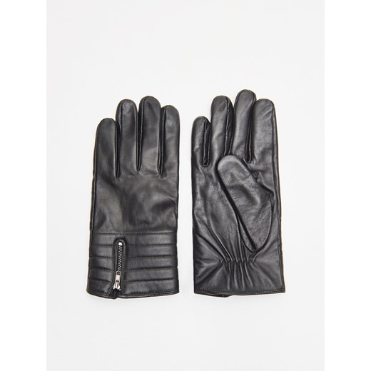 Cropp - Skórzane rękawiczki - Czarny Cropp  S/M 