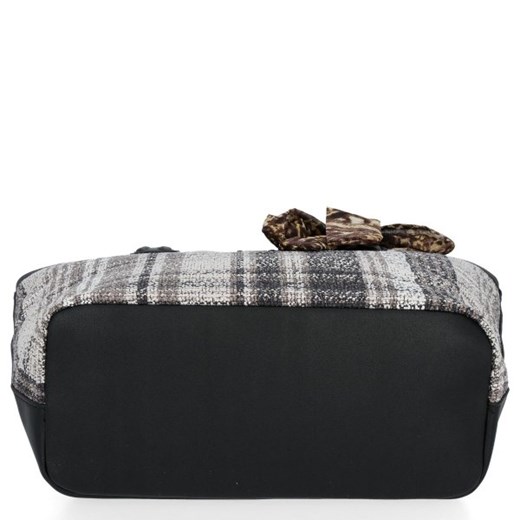 David Jones Firmowe Torebki Damskie w modne kratkowane wzory Czarna (kolory) David Jones PaniTorbalska