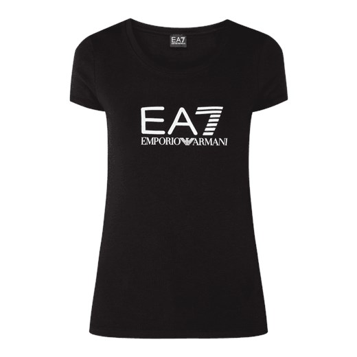 T-shirt z gumowym nadrukiem z logo Ea7 Emporio Armani  M Peek&Cloppenburg 