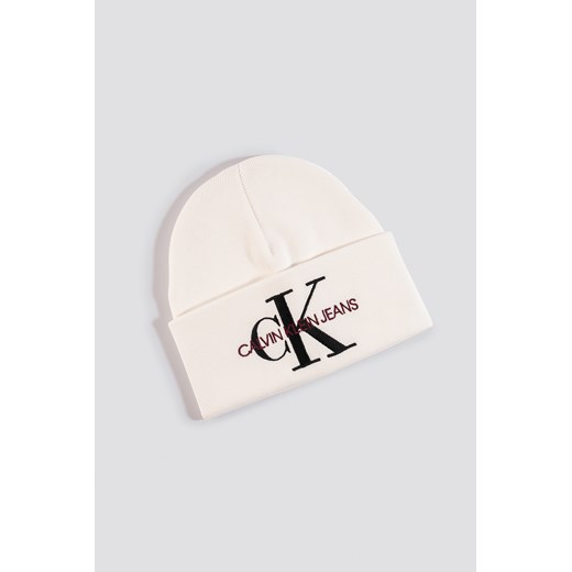 Calvin Klein J Basic Women Knitted Beanie Hat - White  Calvin Klein One Size NA-KD