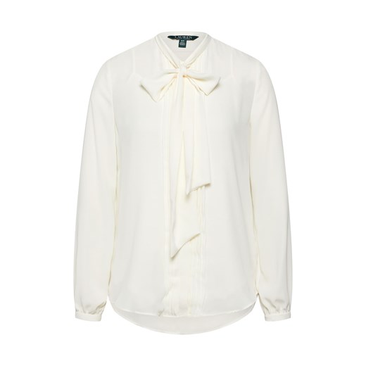 Biała bluzka damska Ralph Lauren z długimi rękawami tkaninowa 