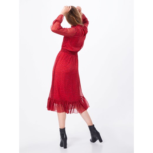 Sukienka Desires midi z długimi rękawami czerwona na sylwestra 