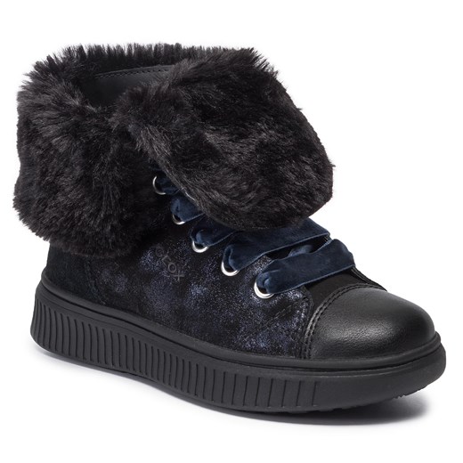 Buty zimowe dziecięce czarne Geox trzewiki 
