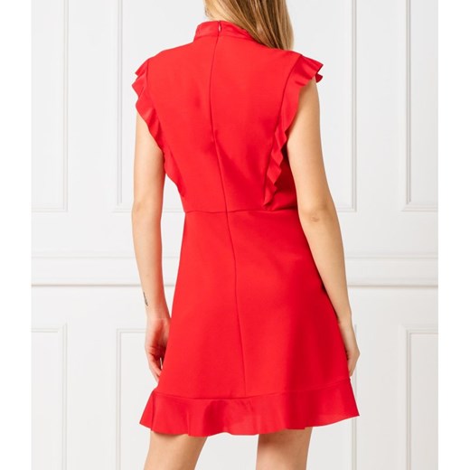 Sukienka Red Valentino na randkę bez rękawów bez wzorów 