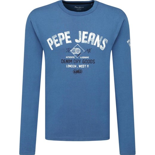 T-shirt męski Pepe Jeans niebieski z długim rękawem 