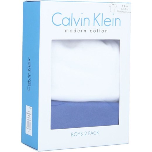 T-shirt chłopięce Calvin Klein Underwear z napisami biały z krótkim rękawem 