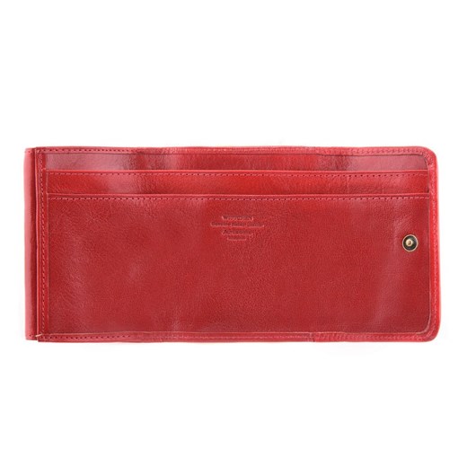 Czerwony portfel damski Wittchen bez wzorów 