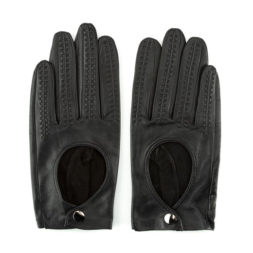 Rękawiczki samochodowe damskie ze skóry licowej czarne ze sklepu WITTCHEN w kategorii Rękawiczki damskie - zdjęcie 73472552