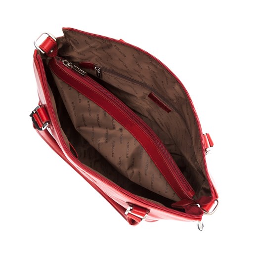 Shopper bag czerwona Wittchen na ramię matowa 