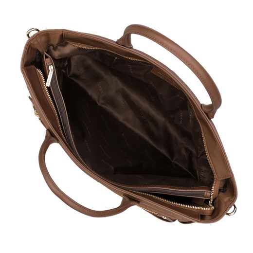 Shopper bag Wittchen duża brązowa elegancka skórzana bez dodatków matowa 
