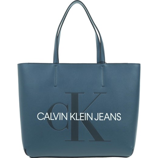 Shopper bag Calvin Klein duża w stylu młodzieżowym 