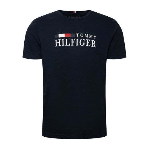 T-shirt męski Tommy Hilfiger z napisem z krótkim rękawem 