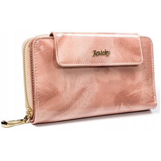 Różowy portfel damski Rovicky elegancki 