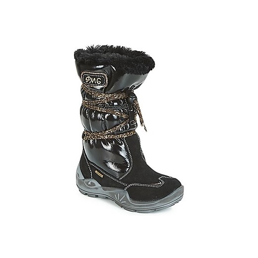 Buty zimowe dziecięce Primigi czarne bez wzorów wiązane 