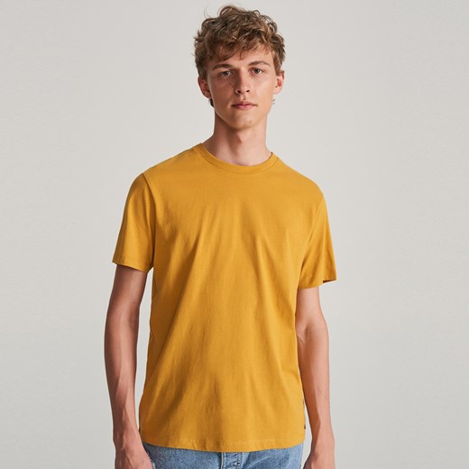 T-shirt męski Reserved casual żółty 