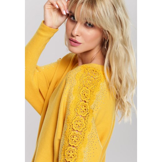 Żółty Sweter Rosalyn  Renee S/M Renee odzież