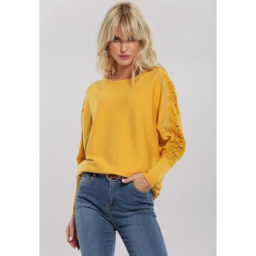 Żółty Sweter Rosalyn Renee  M/L Renee odzież