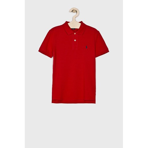 T-shirt chłopięce czerwony Polo Ralph Lauren z krótkimi rękawami 