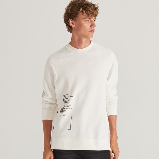 Reserved - Bluza z bawełny organicznej - Biały  Reserved XXL 