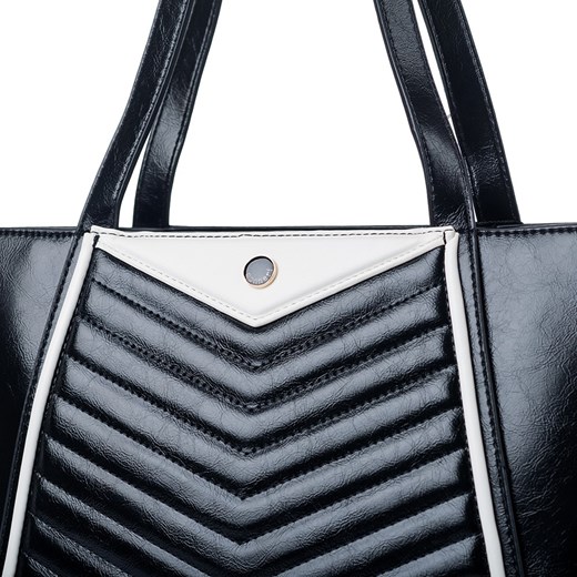 Czarna shopper bag Monnari elegancka na ramię bez dodatków 