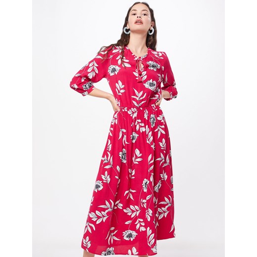 Sukienka S.oliver Red Label różowa z wiskozy na spacer casual z długim rękawem 