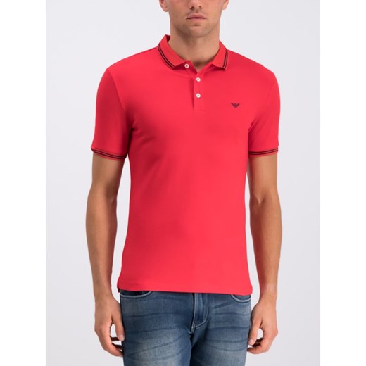 T-shirt męski Emporio Armani czerwony z krótkim rękawem 
