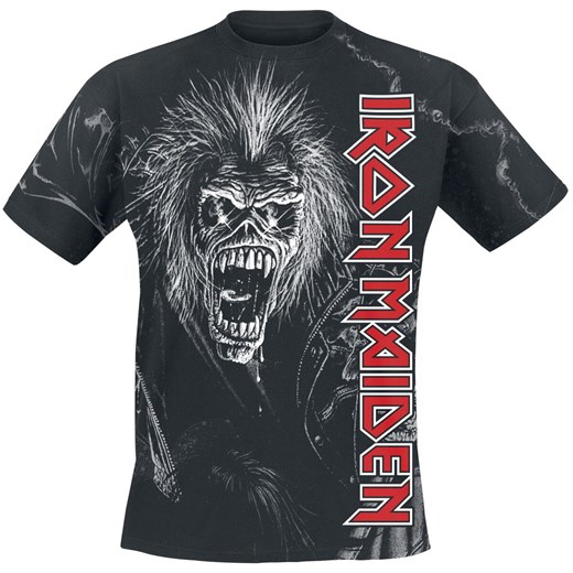 Iron Maiden - No Prayer On The Road Allover - T-Shirt - czarny  Iron Maiden XL EMP