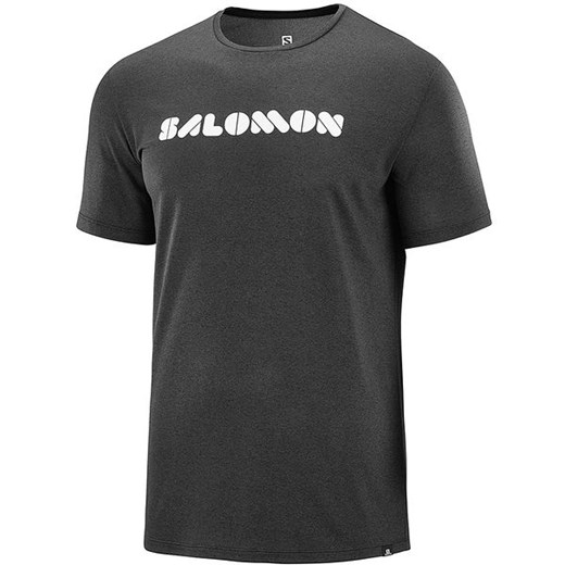 T-shirt męski Salomon z krótkim rękawem czarny 
