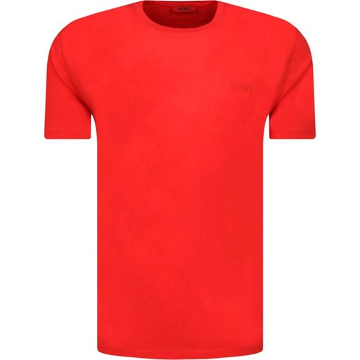 T-shirt męski czerwony Hugo Boss z krótkim rękawem 