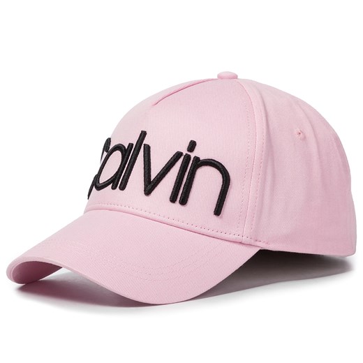 Różowe czapka z daszkiem damska Calvin Klein