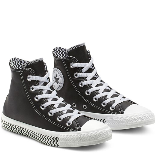 Trampki damskie Converse all star sznurowane skórzane na wiosnę 