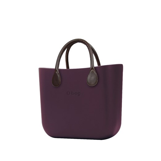 Shopper bag O Bag matowa fioletowa bez dodatków mieszcząca a4 