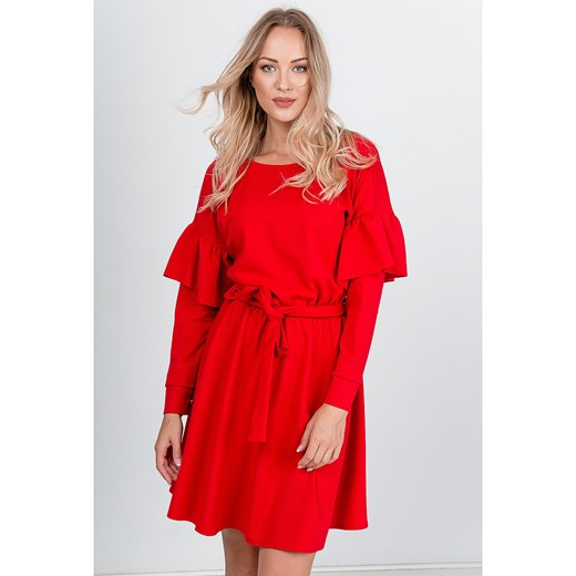 Sukienka czerwona Zoio na randkę mini 