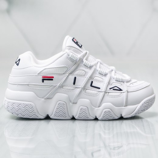 Sneakersy damskie Fila sportowe białe na platformie sznurowane 