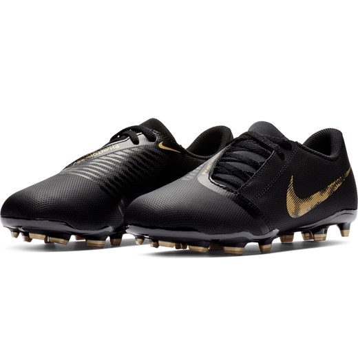 Buty sportowe dziecięce czarne Nike Football na jesień wiązane bez wzorów 