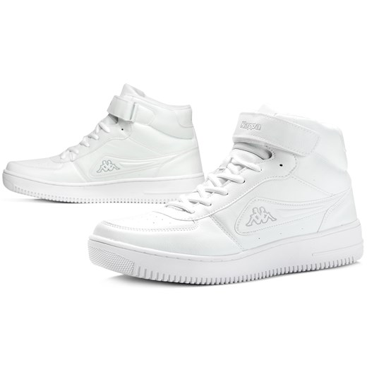 Buty sportowe męskie Kappa ze skóry ekologicznej białe wiązane 