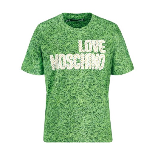 Bluzka damska Love Moschino z napisami z krótkim rękawem 