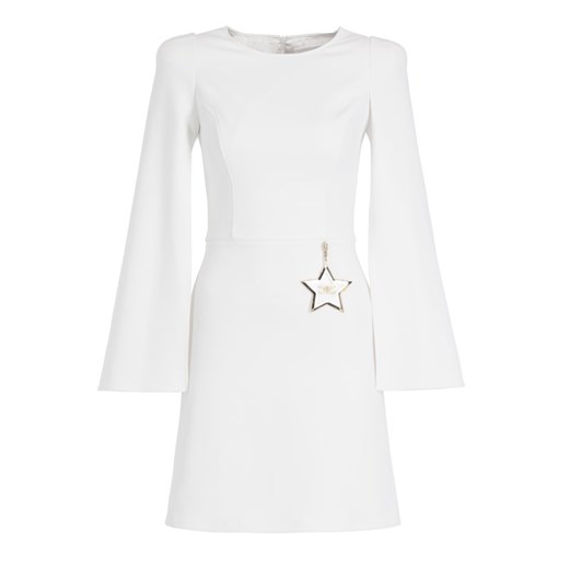 Sukienka biała Elisabetta Franchi casual trapezowa mini 