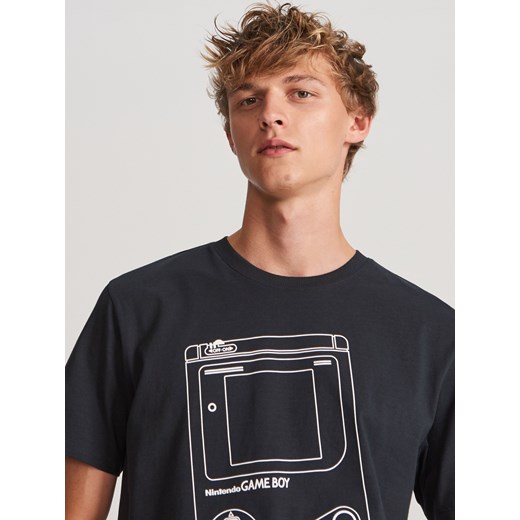 Reserved - T-shirt Game Boy - Czarny  Reserved M 