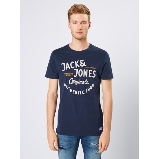 Koszulka sportowa granatowa Jack & Jones z jerseyu 
