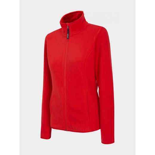 Outhorn bluza damska czerwona bez wzorów sportowa krótka 