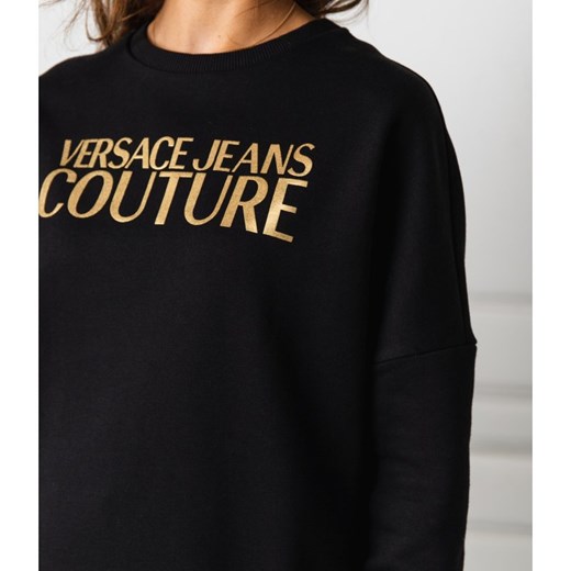 Sukienka Versace Jeans mini z długim rękawem z okrągłym dekoltem dzienna 