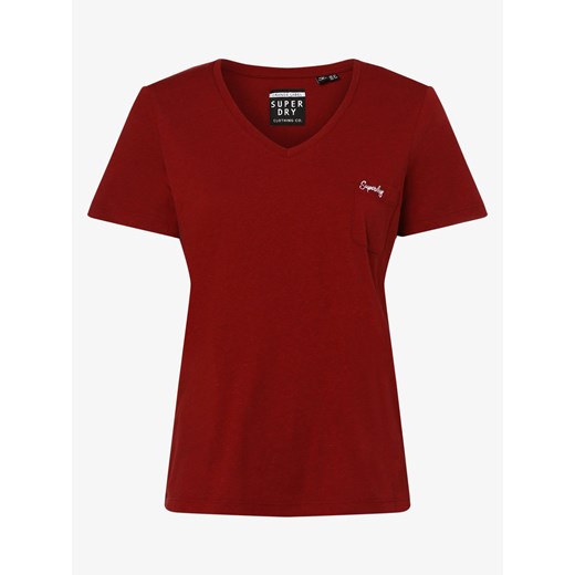 Superdry - T-shirt damski, czerwony Superdry  XXL vangraaf