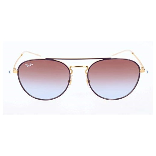 Rayban Junior damskie okulary przeciwsłoneczne RB3589 złoto Top On fioletowy/jasnoniebieski fioletowy 55