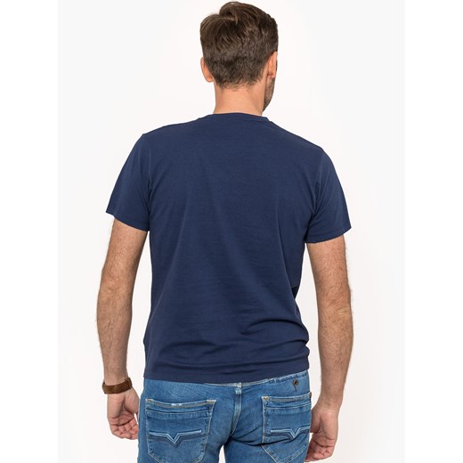 T-shirt męski Pepe Jeans na lato z krótkim rękawem z napisami 